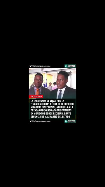 LA ENCARGADA DE VELAR POR LA "TRANSPARENCIA" EN EL GOBIERNO ORTIZ BOSCH, ATROPELLA A LA PRENSA