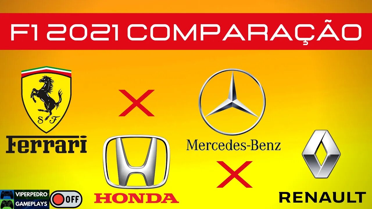 Comparação dos motores: QUAL O MELHOR SOM DA F1 2021? Ferrari x Honda x Mercedes x Renault [EM OFF]