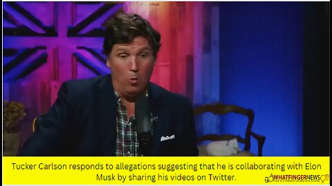 Tucker Carlson responds to allegations suggesting that he is collaborating with Elon Musk