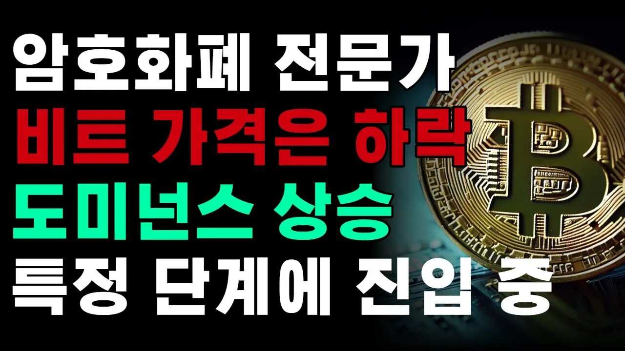 흡성대법 잔인한 도미넌스 상승단계? 비트코인 뉴스|쩔코TV