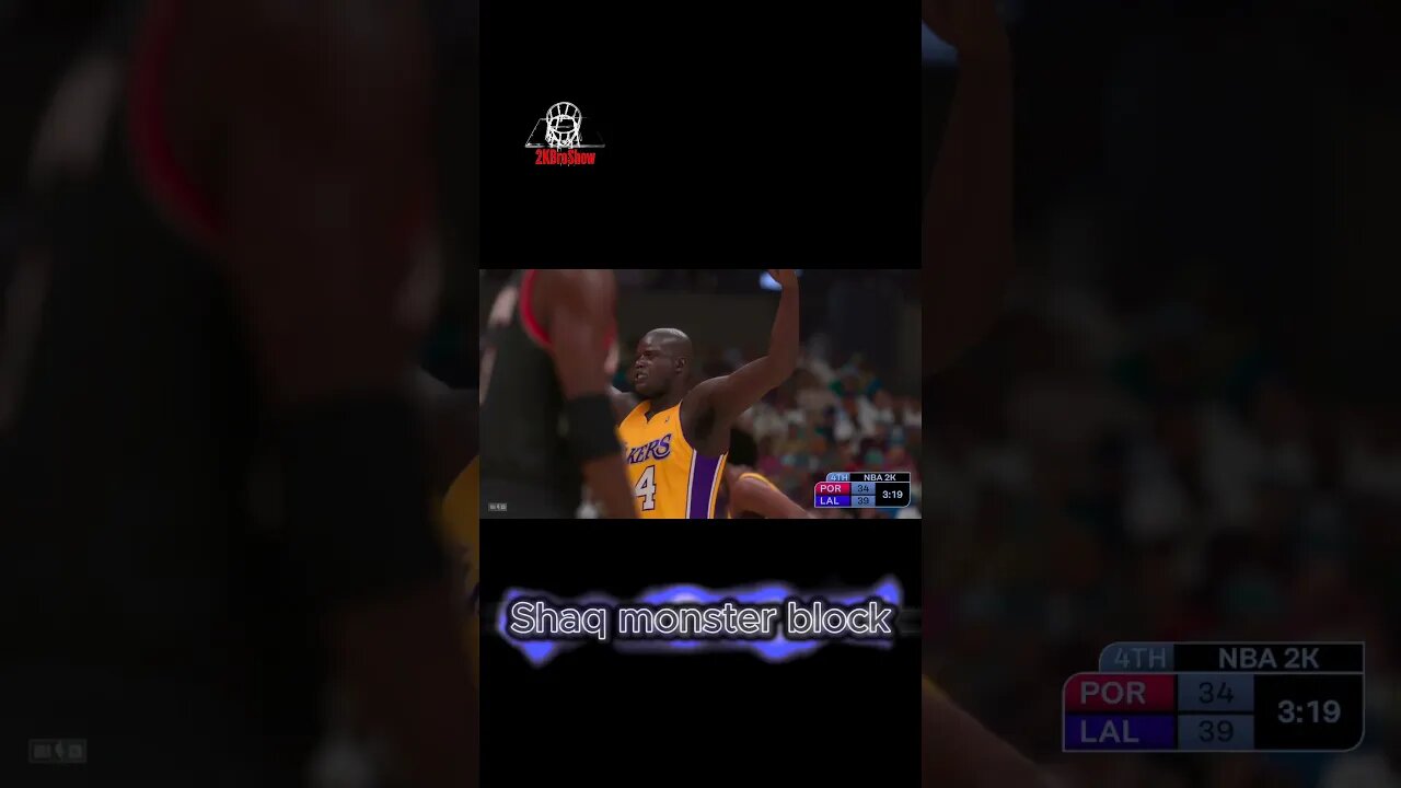 Shaq Monster Block #nba2k24 #shaquilleoneal #mamba #lakers #jordan