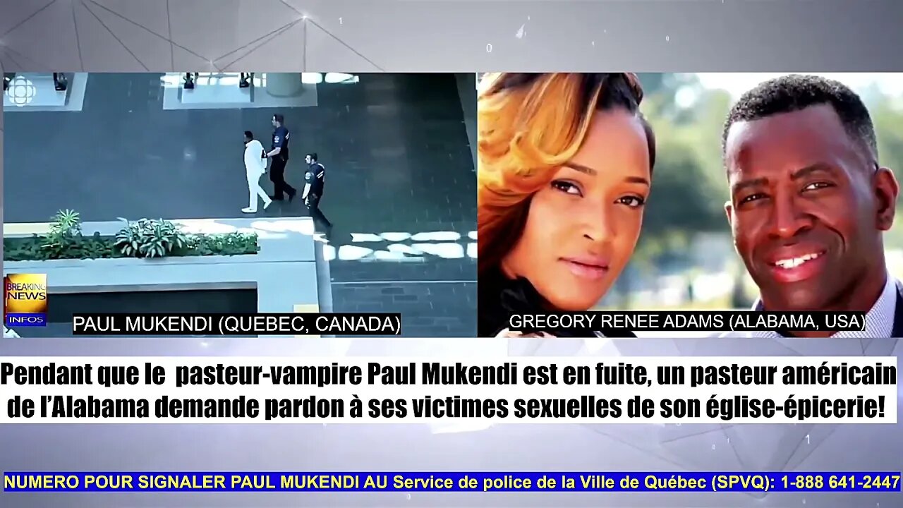 APRÈS PAUL MUKENDI (en fuite) DU CANADA, 1 PASTEUR-VAMPIRE AMÉRICAIN ARRÊTÉ POUR VIOLS D’ENFANTS
