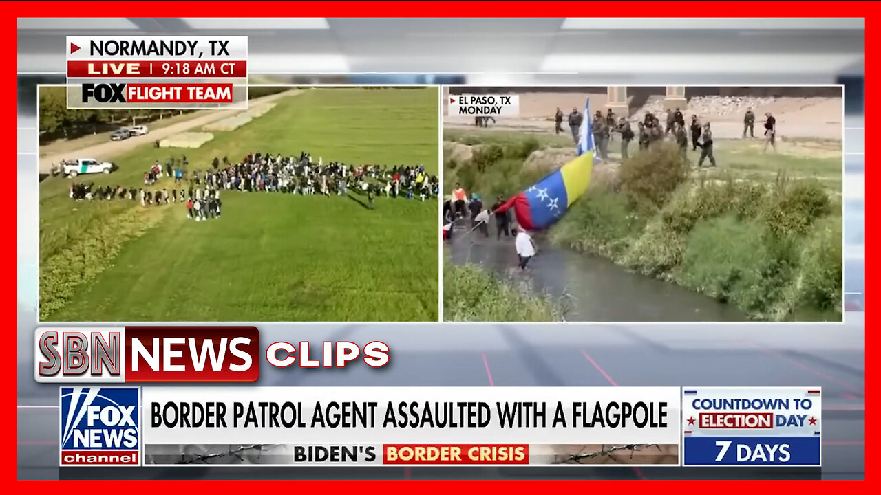 Migrants Wave Flag on U.S. Soil After Illegally Crossing Border [6597]