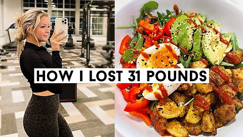 WHAT I EAT IN A DAY TO LOSE WEIGHT (how i've lost 30+ pounds in 3 months!)