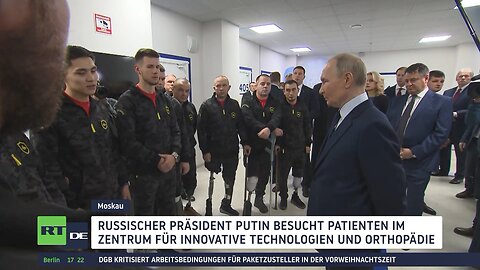 Exklusiv: Putin zu Besuch in Moskauer Zentrum für schwer verwundete Soldaten