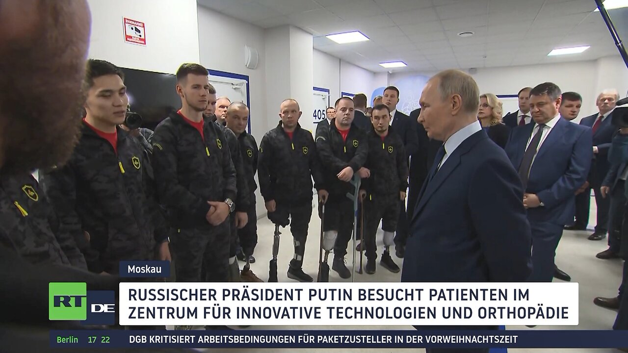 Exklusiv: Putin zu Besuch in Moskauer Zentrum für schwer verwundete Soldaten