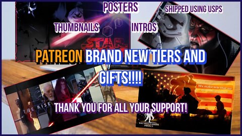 Patreon BRAND new Amazing Tiers/Gifts! For supporting us!