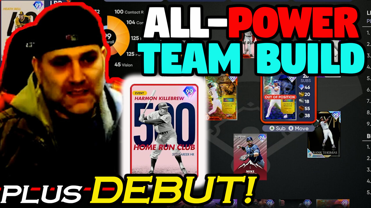 All-Power Team Build plus Harmon Killebrew Debut MLB the show 21 Heath Bell