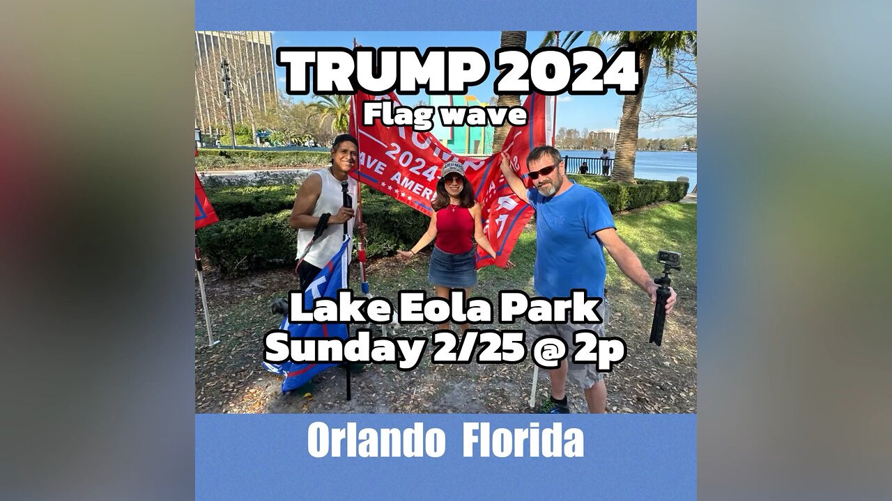 Trump Flag Wave downtown Orlando