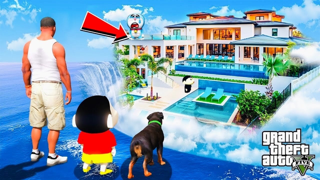 GTA 5 Franklin & Shinchan Buying The Biggest ISLAND MANSION