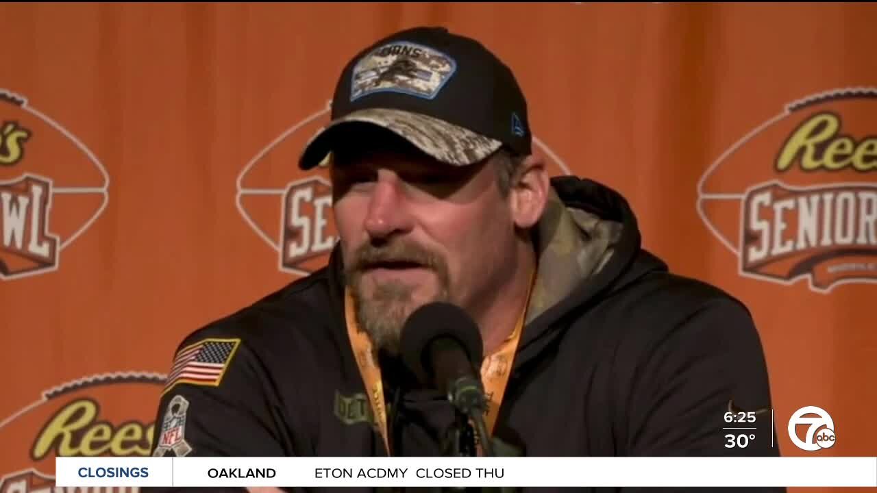 Dan Campbell: Offseason "work doesn't stop" while Lions coaches at Senior Bowl