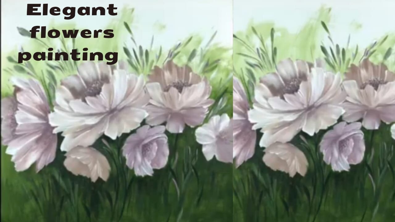 Acrylic Painting Technique / Painting Elegant Flowers