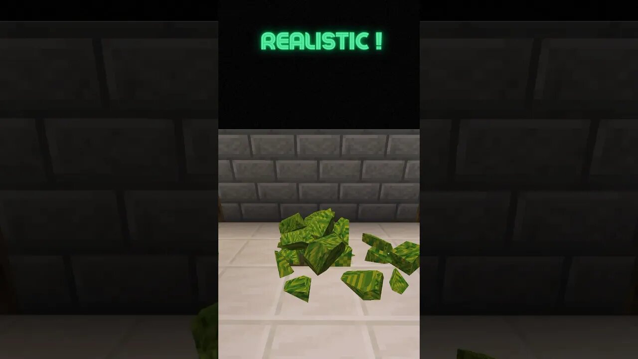 Minecraft Reality Vs Realistic - Melon 🍉 #minecraft #minecraftshorts #minecraftrealistic #shorts