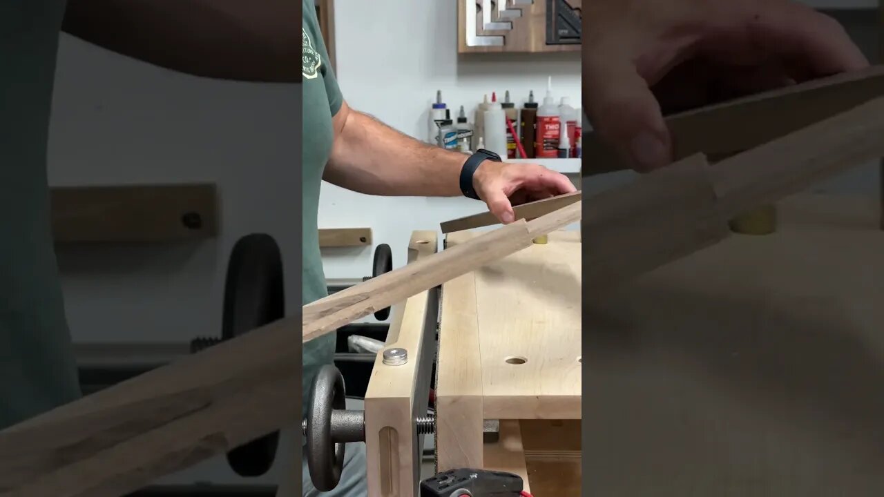 Fitting a bridle joint #joinery #woodworking #satifying