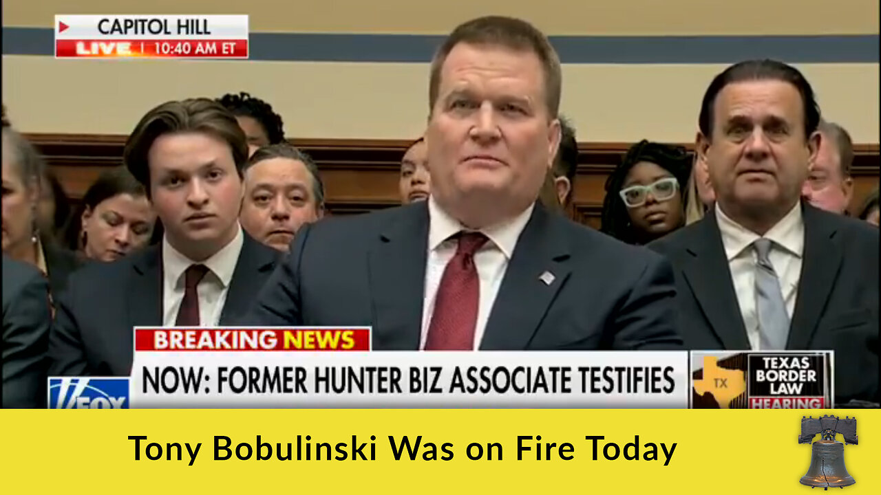 Tony Bobulinski Was on Fire Today