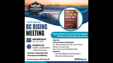 BC Rising - Wed, Nov 20, 2024 - Drs. Steven Pelech and Chris Shaw