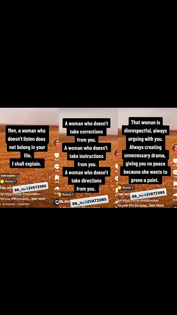A Woman Who Does Not Listen Does Not Belong in YOUR LIFE