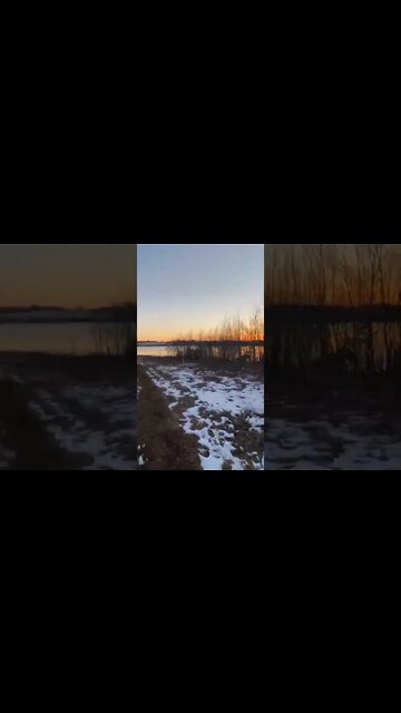 Walking in a trail by the water