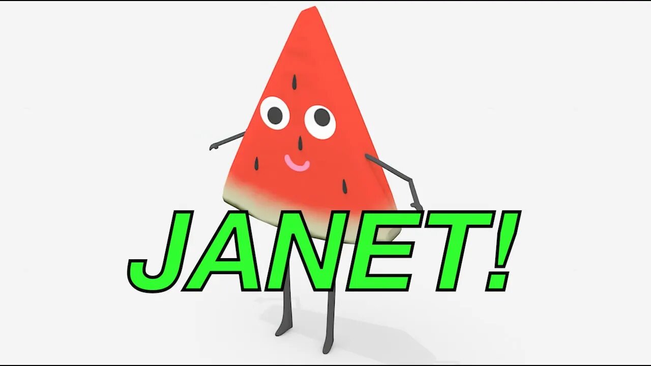 Happy Birthday JANET! - WATERMELON Birthday Song