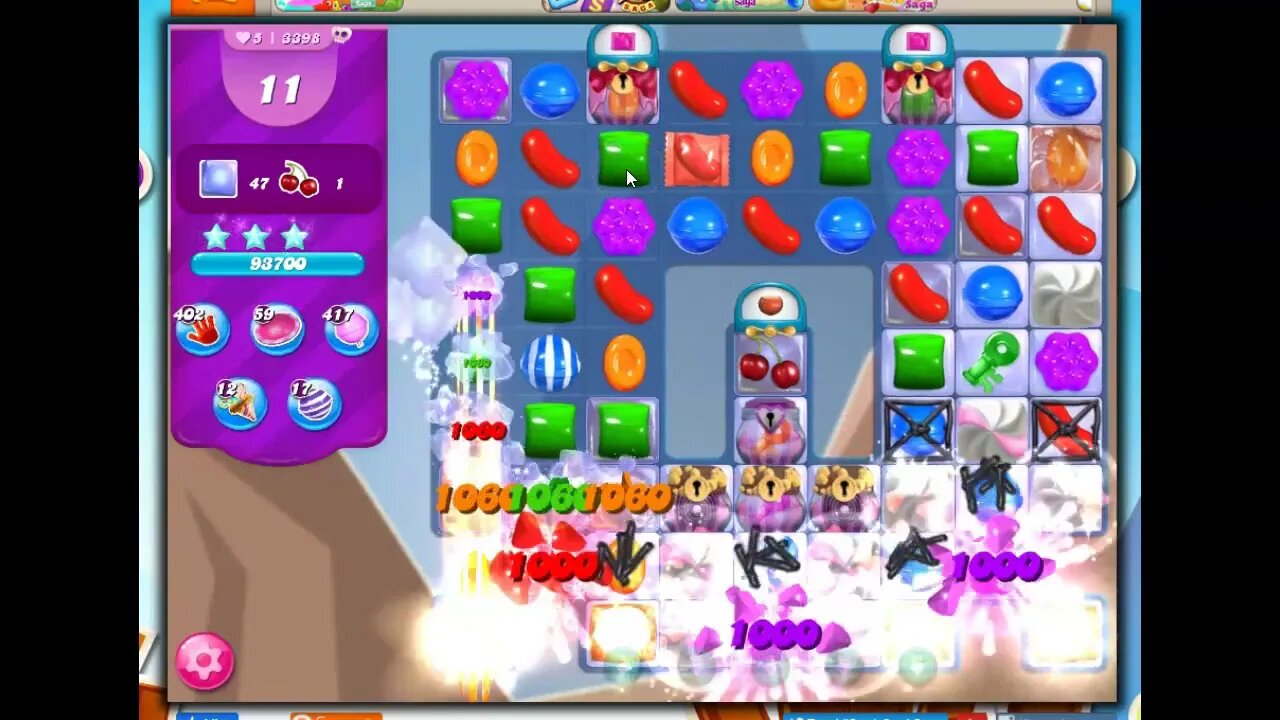 Candy Crush Level 3398 Talkthrough, 33 Moves 0 Boosters