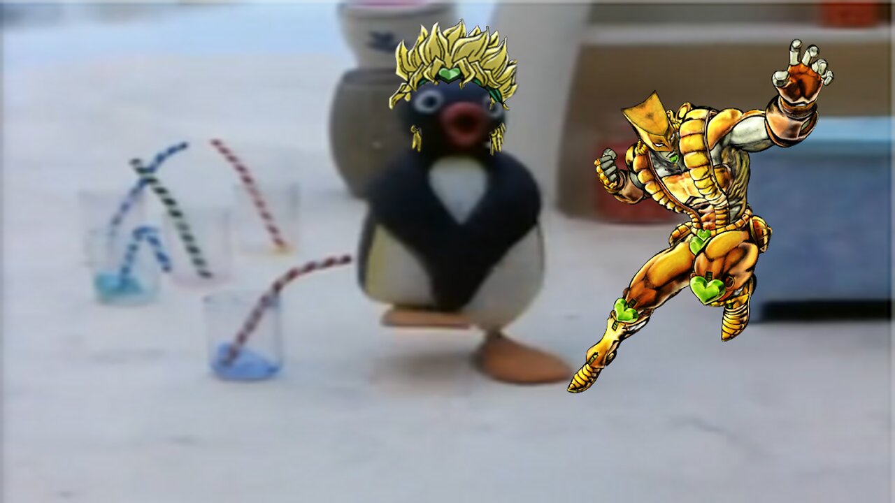 Pingu's Lavatory Story except everyone is voiced by DIO