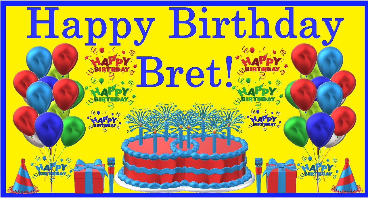 Happy Birthday 3D - Happy Birthday Bret - Happy Birthday To You - Happy Birthday Song