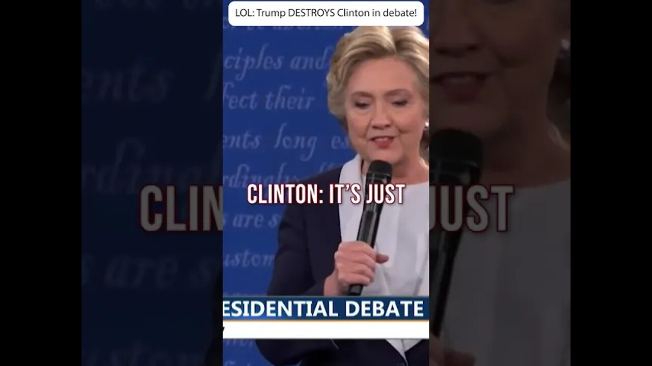 LOL: Trump DESTROYS Clinton in Debate!!