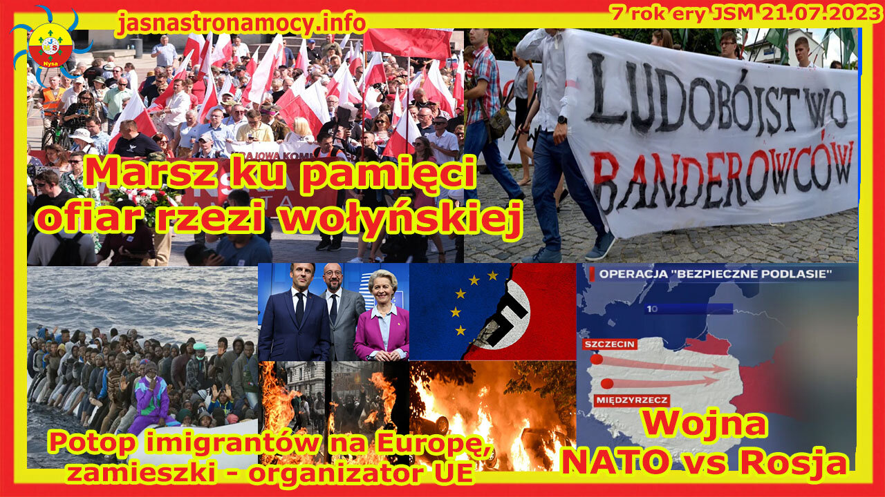Marsz ku pamięci ofiar rzezi wołyńskiej Potop imigrantów organizator UE wojna NATOvsRosja