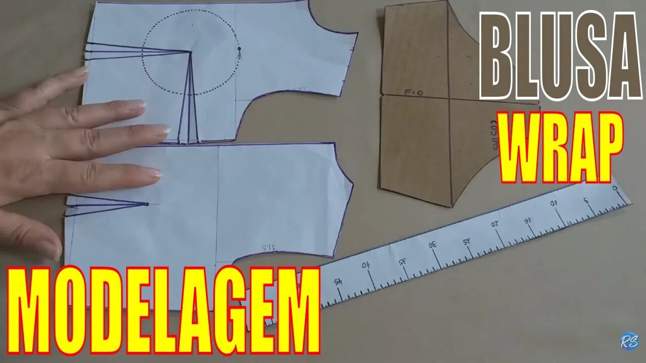 Modelagem de BLUSA Envelope Wrap Trespassada - EP 107