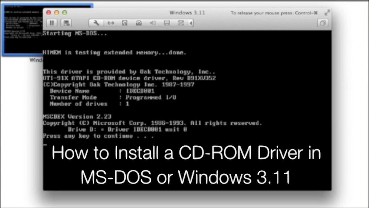 How to Install a DOS CD-ROM Driver