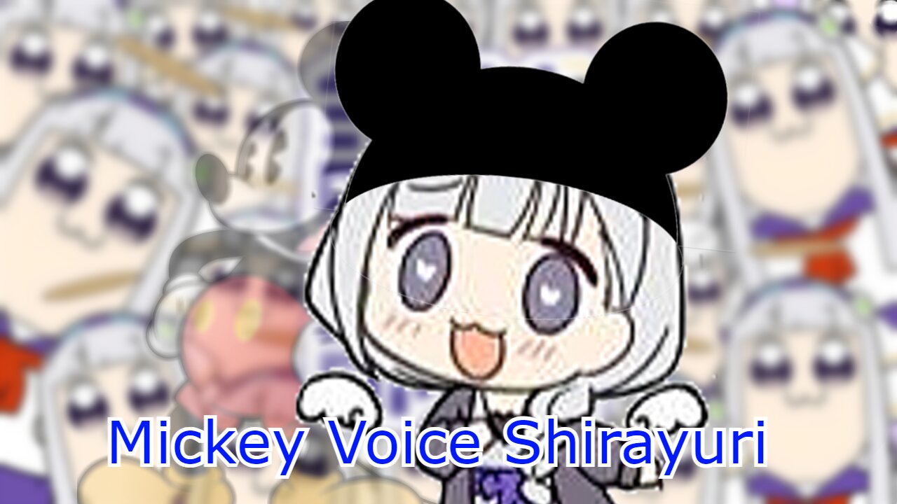 vtuber Shirayuri Lily doing a Mickey Mouse voice
