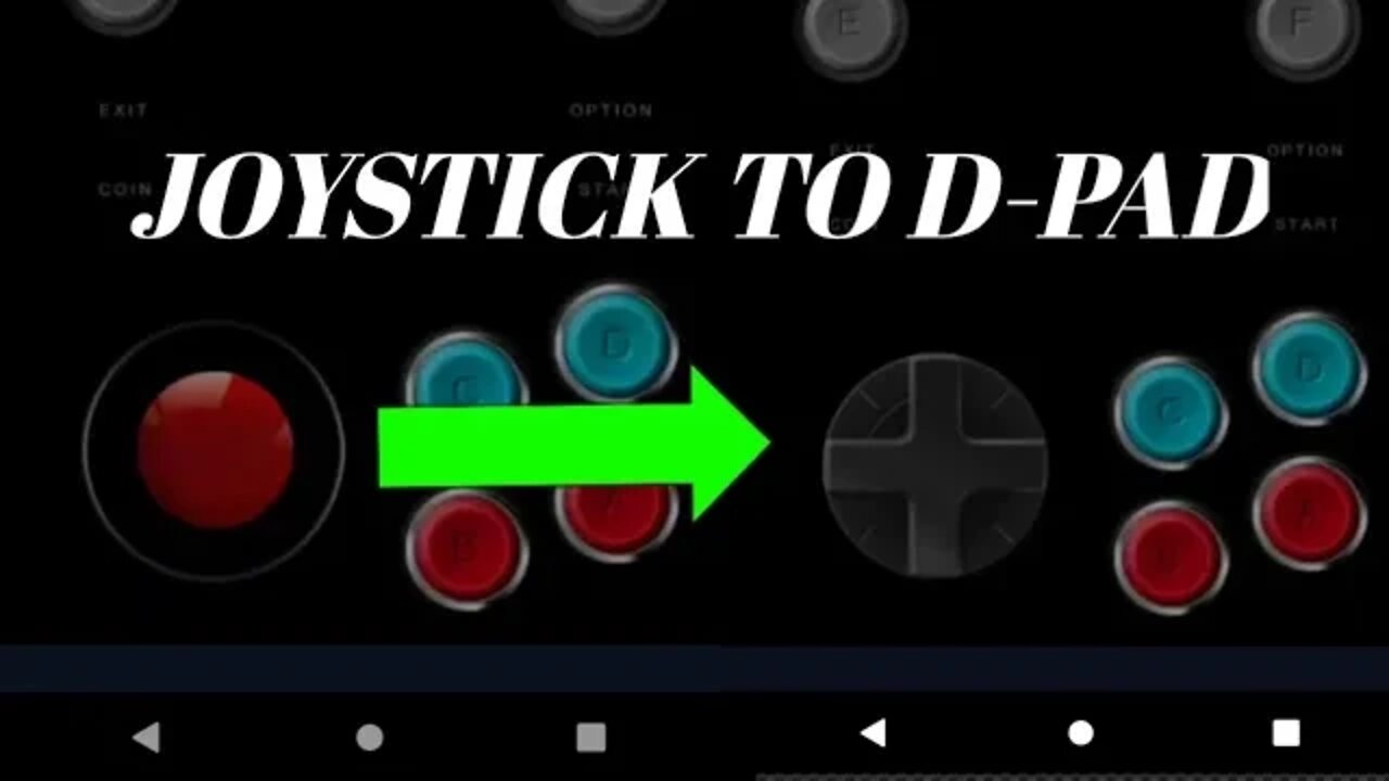 How to Change from JOYSTICK to D-Pad