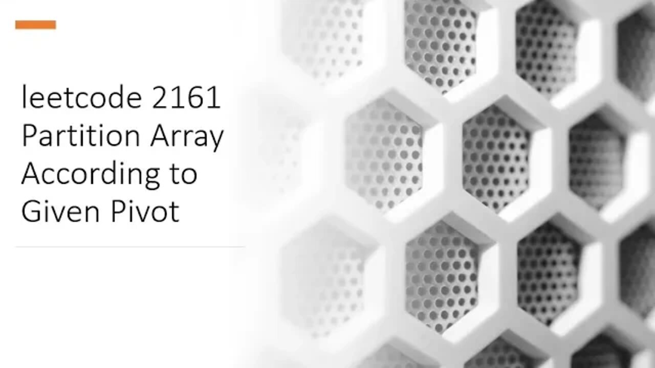 leetcode 2161 Partition Array According to Given Pivot