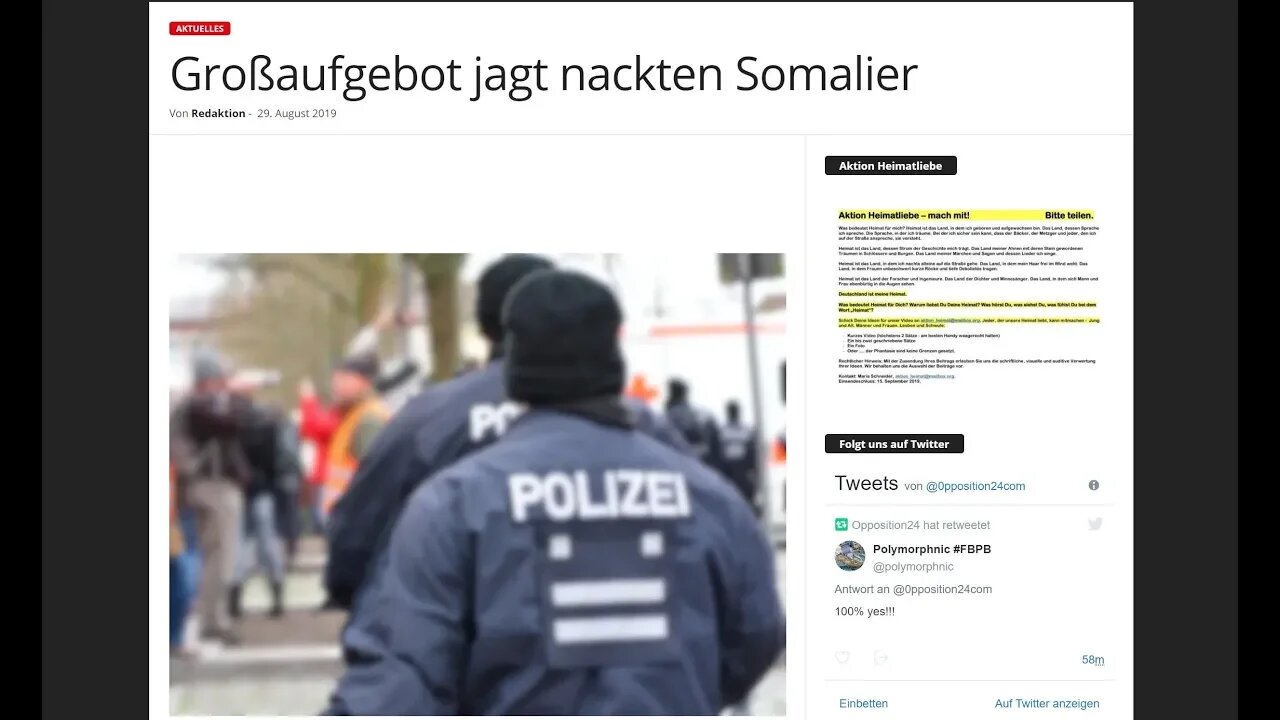 Großaufgebot jagt ....