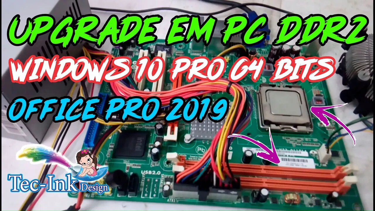 Ganhei 3 PC´S E Fiz Upgrade De CPU E Memória No PC DDR2 Da Amiga Botei Win 10 E Office 2019 Parte 1