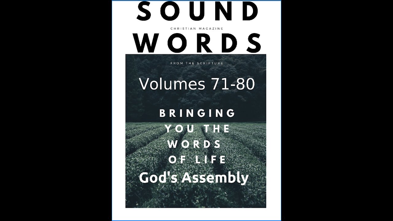 Sound Words, God’s Assembly