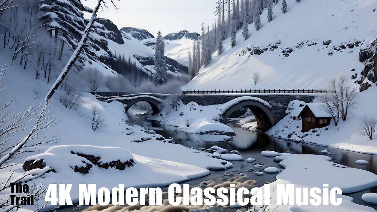 4K Modern Classical Music - Eaux | | A.I. Audio Reactive Cinematic | Alaska's Frozen Serenity