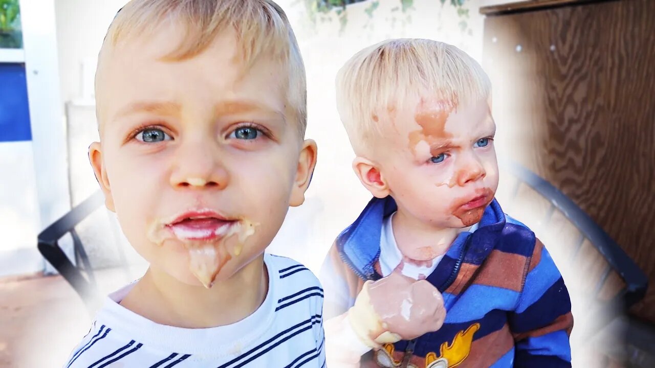 We Got Ice Cream EVERYWHERE! (Family Ice Cream Party)