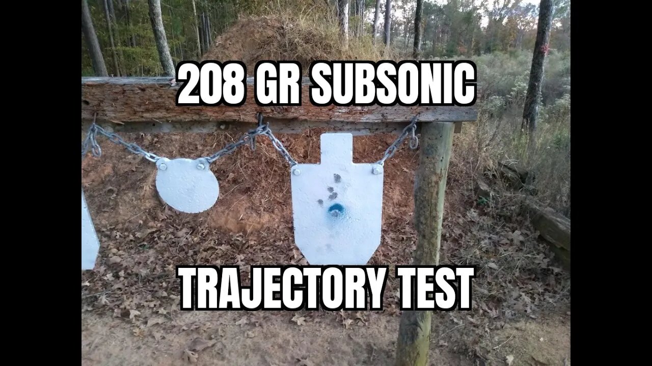 300 BLK Subsonic 25 to 100 Yard Trajectory Test