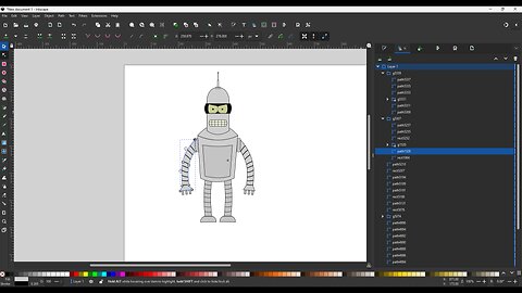 Tutorial drawing a Bender like robot in inkscape