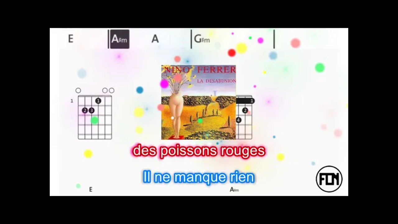 Nino Ferrer - Le sud - (Chords & Lyrics like a Karaoke)