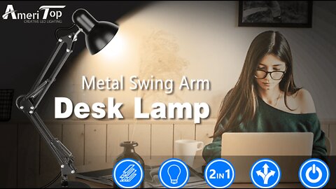 AmeriTop Metal Desk Lamp