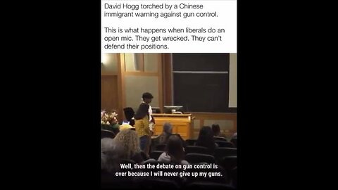 Chinese immigrant shuts down David Hogg