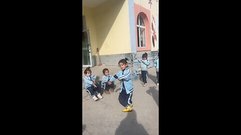 A little Kazakh student for Mongolian dance