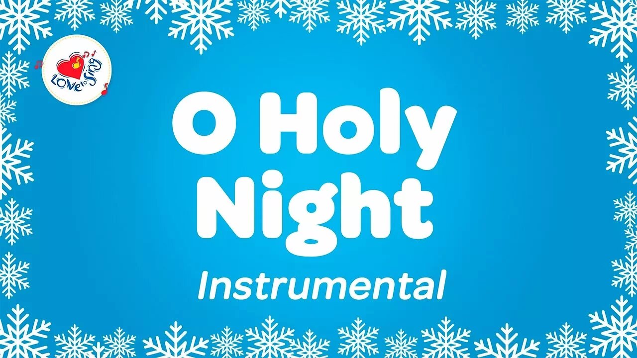 O Holy Night Instrumental Music Carol with Lyrics | Karaoke Christmas Song