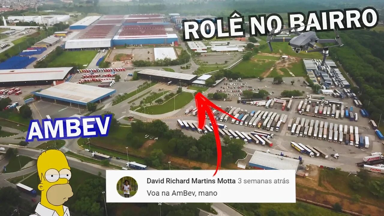 Vôo sobre o bairro do km 32, AMBEV e Antiga Olaria - Quase que andorinha acerta o drone!