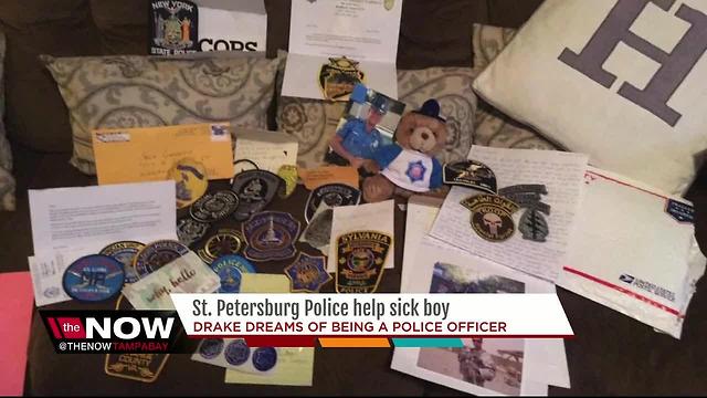 St. Pete Police sends support to boy with cancer