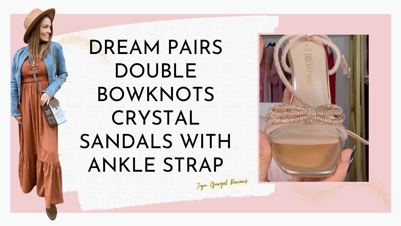 Dream Pairs Double Bowknots Crystal Sandals with ankle strap review