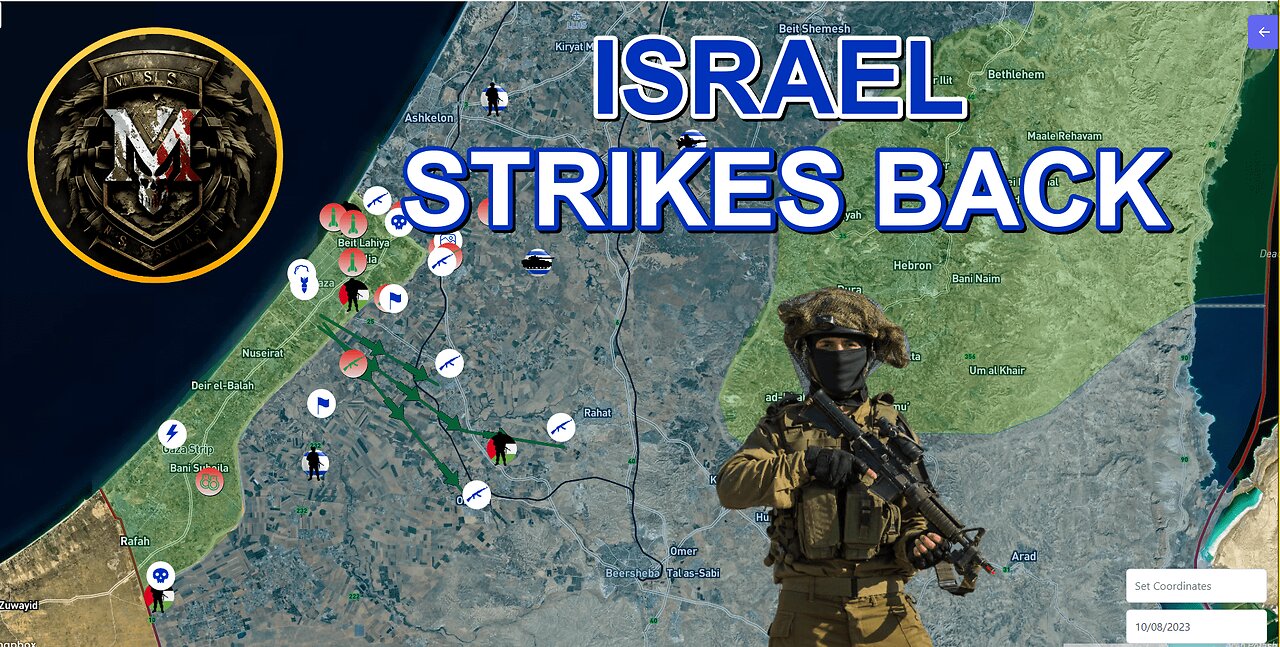 WW3 | Israel Strikes Back. Palestinians Retreat to Gaza. Military Summary And Analysis For 2023.10.8