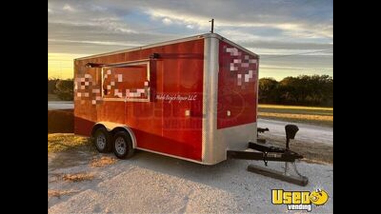 2018 - 8' x 16' Concession Trailer | Mobile Street Vending Unit for Sale in Texas!